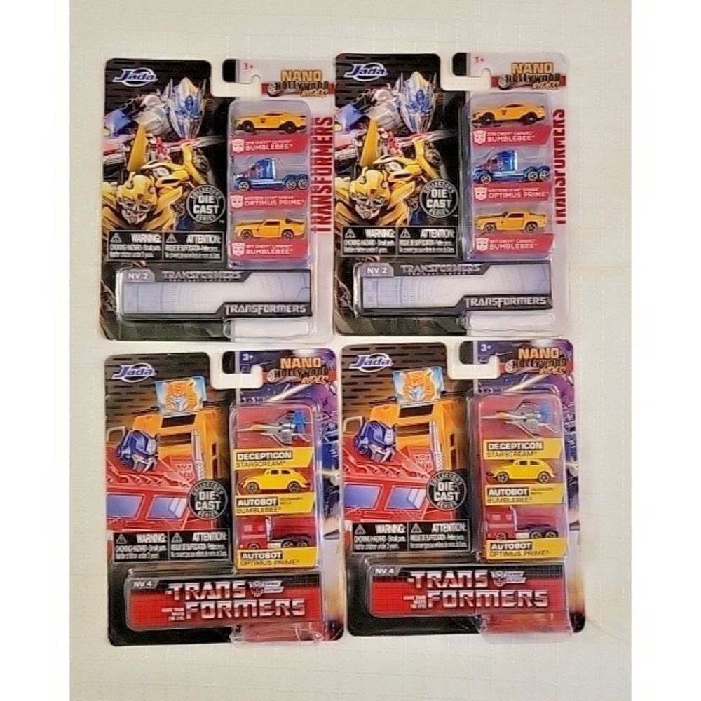 Jada Toys‎ Nano Hollywood Rides Transformers Diecast NV2 & NV4 Lot of 4